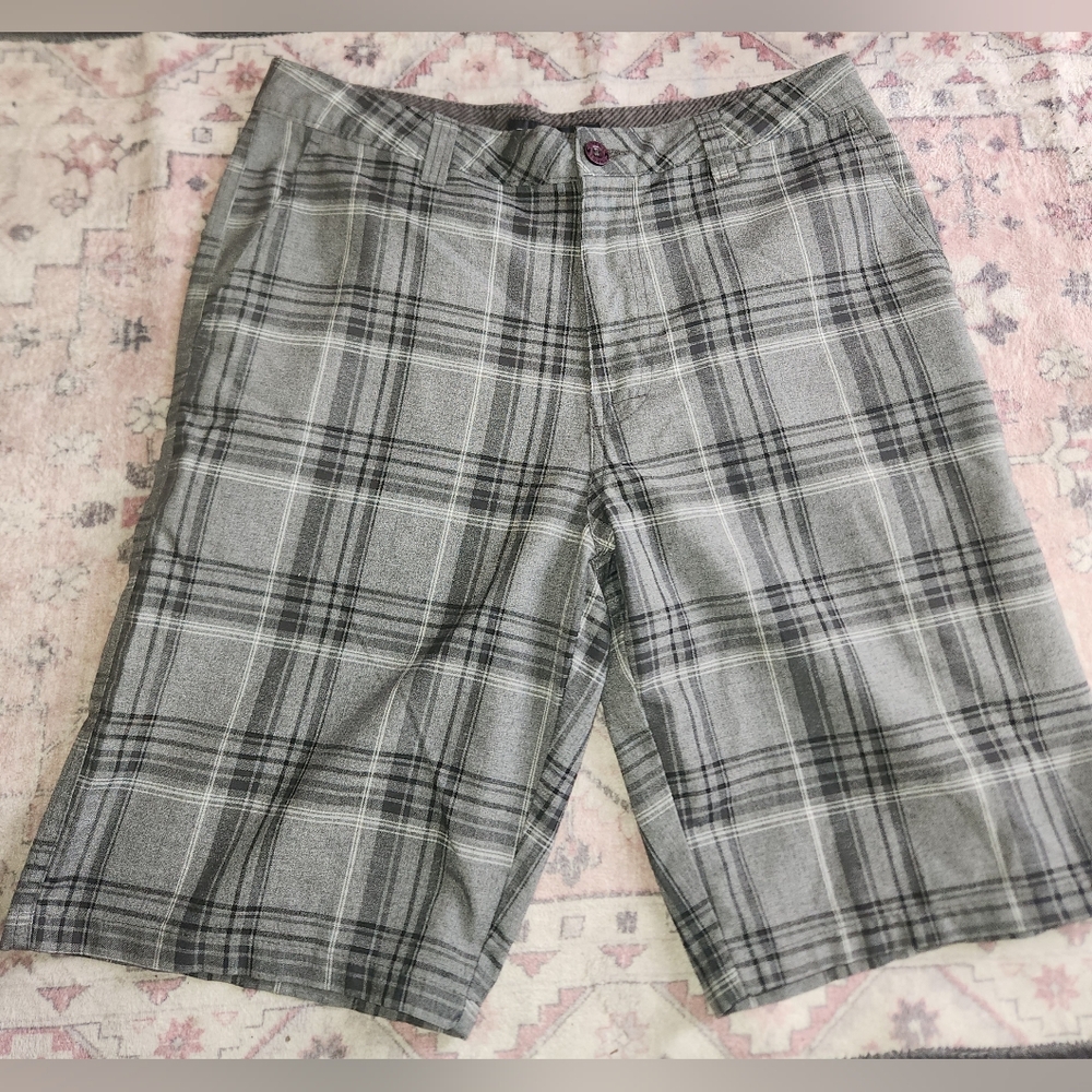 O'Neill Gray Plaid Men's Shorts Size 32
